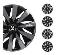 Sparco SPC1691BKGR Radzierblenden Lazio 16-Zoll Schwarz/Grau