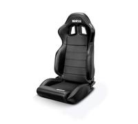 SPARCO Sportsitz R100 MY22 Schwarz Kunstleder + Weiße Nähte (Verstellbar), 009014NRSKY Black