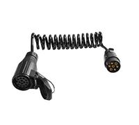 SPARKMOTO 1.8M Anhänger Kabel Verlängerung 7 Polig mit 7 polig stecker 13 polig Steckdose,Spiral adapterkabel 7 auf 13 Polig Auto Anhänger Verbindungskabel für Wohnwagen KFZ RV Traktor Fahrradträger