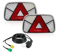 SPARKMOTO LED rückleuchten set anhänger 13 polig inkl. 5 m kabelsatz mit 6 Polig Bajonett Schneller Stecker,12V Anhänger Beleuchtung Rücklicht Komplett 13 polig