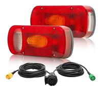 SPARKMOTO Rückleuchten Set für Anhänger Mit 5.5M Kabel, 13 Polig Beleuchtung, 12V Komplett Set Mit 5 Polig Bajonett Stecker
