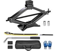 SPECILITE Scherenwagenheber 3t, Tragbarer Wagenheber Vergrößerte Stahlplatte mit Gummipuffer, Stabiler und Zuverlässiger Wagenheber für PKW, SUV Und MPV