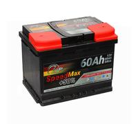 SPEED MAX Autobatterie +50% Blei-Säure 12V 60Ah 580A rechts 242x175x190 mm