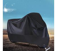 Speziell Motorradabdeckung, für Yamaha Tricity 300 Tricity300 190T Motorrad Abdeckplane Winterfest Regen Staub Kälte UV-Schutz Breathable Mit Schlüsselloch,All Black