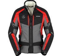 Spidi 4 Season Evo H2Out Damen Motorrad Textiljacke, schwarz-grau-rot, Größe S