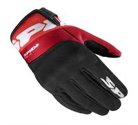 Spidi Flash-KP Tex Motorrad Handschuhe, schwarz-rot, Größe M für Männer