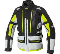 Spidi H2Out Allroad Motorrad Textiljacke, schwarz-grau-gelb, Größe L für Männer