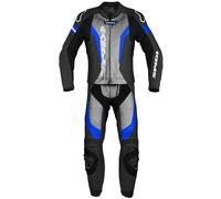 Spidi Laser Touring 2-Teiler Motorrad Lederkombi, schwarz-grau-blau, Größe 56