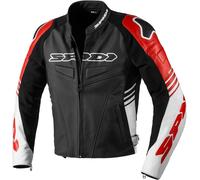 Spidi Track Warrior Motorrad Lederjacke, schwarz-rot, Größe 52 für Männer