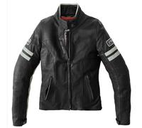 Spidi Vintage Damen Motorrad Lederjacke, schwarz/grau, Größe 40