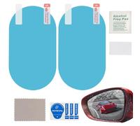 Spiegelfolie Auto Wasserdicht - Nano Clear 2 Stück Sichtschutzfolie Schutzschicht Kondenswasserschutz Schild | Perfekt für Fahren bei Regenwetter, matte Sicht