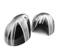 Spiegelkappe Für Mini Für One Für Cooper S Für Fließheck Für Cabrio R50 R52 R53 Auto Rückspiegelabdeckungen Dekoration Autoaufkleber Auto Spiegelkappen(Grey,Left-Hand Drive)