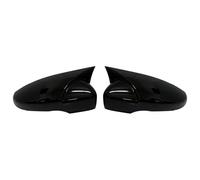 Spiegelkappen Außenspiegel Für VW Für Jetta MK6 Für Passat B7 Für Scirocco Für Beetle CC Für EOS Rückspiegelabdeckung Hinzufügen Von 2X Seitenflügelspiegel-Abdeckkappen Rückspiegelkappe(Glossy Black)