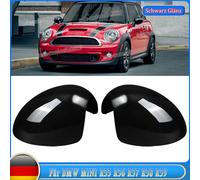 Spiegelkappen Außenspiegel Kappen für MINI COOPER R55 R56 R57 R58 Schwarz Glänz