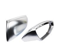 Spiegelkappen Für Audi A6 A7 A8 C8 D5 2018 2019 2020 2021 LHD Ersatz Seitentür Rückspiegel Schutzabdeckung Verkleidung ABS Matt Chrom Autospiegelgehäuse (Farbe : A)