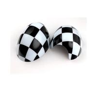 Spiegelkappen Für Mini Für One Für Cooper S Fließheck Für Cabrio R50 R52 R53 Auto Rückspiegel Abdeckungen Dekoration Auto zubehör Rückspiegel Kappe(Farbe:Checker)