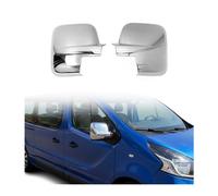 OMAC Spiegelkappen Spiegelabdeckung kompatibel mit Renault Trafic 2014-2020 Chrom ABS Grau 2tlg