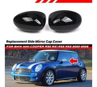 Spiegelkappen zum Austausch Glanz Schwarz für BMW Mini Cooper R50 R52 R53 00-08