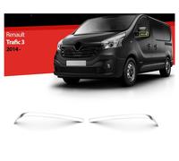 Spiegelleisten für Renault Trafic 2015-2020 Edelstahl Chrom Zierleisten 2 tlg