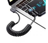 Spiralförmiges Ladekabel - Hoch Elastisch Leuchtend Spiralförmig | Typ C Ladekabel | Für Anhänger Wohnmobile Lastkraftwagen Autos Limousinen Pickups Männer Frauen Ehemänner Söhne Töchter Familien