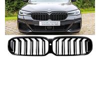 Sport Doppelsteg Kühlergrill schwarz passt für BMW 5er G30 G31 LCI Facelift mit Frontkamera