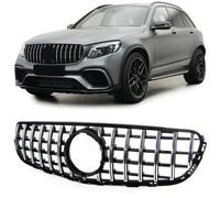 Sport Kühlergrill Schwarz Chrom für Mercedes GLC X253 Coupe C253 15-19