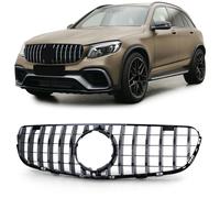 Sport Kühlergrill Schwarz Glanz Chrom für Mercedes GLC X253 Coupe C253 2015-2019