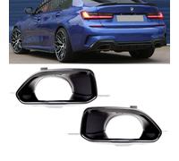 Oneway Satz passgenaue Auspuffblenden kompatibel mit BMW 3er G20/G21 M-Pack 2018-2022 - Edelstahl Schwarz