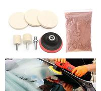 SPORTARC 7,6 cm Polierpads für Bohrer, 8 Stück Polierpads mit Ceriumoxid-Pulver für Uhren, Glas, Windschutzscheibe, Kratzer-Reparatur-Set zur Tiefenreinigung