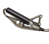 Sportauspuff mit E-Prüfzeichen passend für Piaggio NRG, TPH, Zip, Liberty, Gilera Runner, Aprilia SR 50, Derbi Atlantis - Tuning Auspuff für 50ccm Roller mit Piaggio Motor