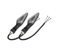 Springwillfly Motorrad-Blinker mit LEDs mit hoher Helligkeit und transparentem Acryl-Lampenschirm für klare und effektive Signalgebung (rot-gelb)