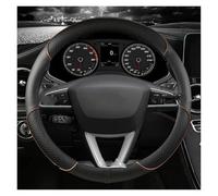 spshi Auto Lenkradbezug für Skoda Kamiq 2018-2023 2024 2025, Rutschfestes PU Leder, Diamant Steppung, Atmungsaktiver Lenkradschoner, Sportliches Interieur Zubehör, Weicher Griff,D-O