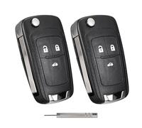 SPTwj 2 Stück Schlüssel Gehäuse 3 Tasten Fernbedienung Kompatibel mit Opel Insignia Astra J Vauxhall Mokka Zafira Autoschlüssel Auto Schlüsselgehäuse Ersatz Funkschlüssel Klappschlüssel