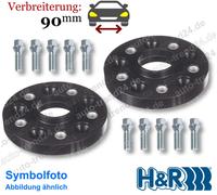 H&R Spurverbreiterung schwarz 90 mm für Audi A3 8P A4 A6 A8 Q3 VW Golf VI Passat