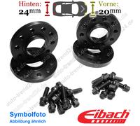 Spurplatten schwarz vorne 20mm & hinten 24mm/Achse u.a.: VW T-ROC A11 D11 17-25