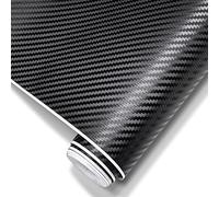 Spurtar 3D Carbon Fiber Vinyl Folie Aufkleber Roll Wrap 30,5 x 152 cm mit Kunststoffschabern, Blasenfrei Klebefolie Selbstklebend Carbonfolie Lackschutzfolien für Autos Motorräder DIY Zierleisten