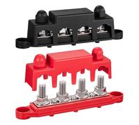 Spurtar Sammelschiene Busbar 250A 12-48V Verteilerblock Batterie Stromverteiler mit 4x M10 und 3x M4 Schraubklemmen für KFZ LKW Wohnmobil Boot Anhänger Solaranlage