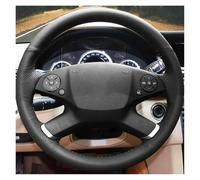 SQIFBA Lenkradabdeckung Auto-Lenkrad-Geflechtabdeckung, Handnähen, Für Mercedes Für Benz E-Klasse W212 E 300 260 200 2009-2013, Auto-Innenausstattung rutschfest Lenkradbezug(Schwarzer Faden)