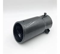 SQWDWEGF Auspuffblenden Universal Auto 70mm Einlass 76mm Auslass Auto Auspuff Endschalldämpfer Spitze Edelstahl Silber Schwarz Auspuffspitzen Rohr Auspuff Endrohr(Carbon 1)