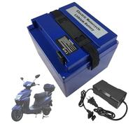 SSCYHT Lithium-Batterie 48 V 20 Ah 28 Ah 32 Ah 40 Ah Ersatzbatterie 60 V Rollerbatterien 72 V Motorradbatterien für 250 W - 2100 W Motor-Kit mit Ladegerät und Lenker,60v32ah 170mm