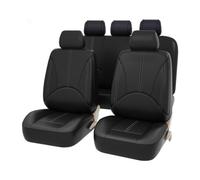 SSIMOO Sitzbezüge Auto Set Autositzbezüge für Mitsubishi Space Star 2013-2022, Auto-Schonbezüge PU Leder Autositz Sitzschoner Wasserdicht Atmungsaktiv Zubehör,A/Black