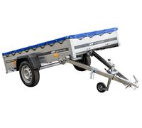 Stahl Anhänger mit Plane 750 kg GARDEN TRAILER 230 KIPP [mit Flachplane und Stüt