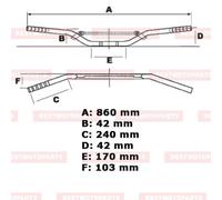 Stahl Lenker Motorrad 22 mm chrome KTM Suzuki Moto Guzzi uniwersal cafe racer