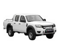 Stahl Schwellerrohre Trittbretter für Ford Ranger Double Cab 2009-2011 Schwarz