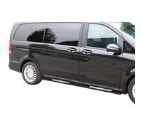 Stahl Schwellerrohre Trittbretter für Mercedes Vito W447 2014-2026 Schwarz