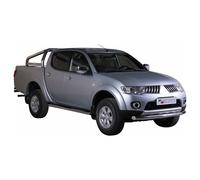 Stahl Schwellerrohre Trittbretter für Mitsubishi L200 Double Cab 2010-2015 Grau