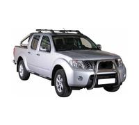 Stahl Schwellerrohre Trittbretter für Nissan Navara Double Cab 2010-2014 Schwarz