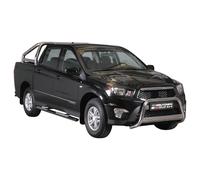 Stahl Schwellerrohre Trittbretter für Ssangyong Actyon Sports 2012-2018 Schwarz
