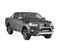 Stahl Seitenschweller Schwellerrohre für Toyota Hilux Double Cab 2016-2018 Grau