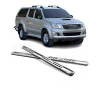 Stahl Seitenschweller Schwellerrohre für Toyota Hilux Extra Cab 2006-2011 Grau